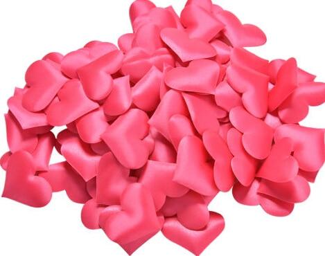 90Pcs/Pack Colorful Heart Fabric Confetti Table Scatter Decor Wedding Party Decor Birthday Party - Lusy Store