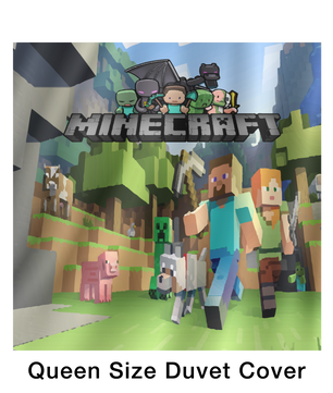 Minecraft bedding set sky blue kids bedding sets - Lusy Store