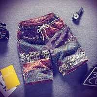 Flowy Pantsuit Elegant Boho Dress Floral Ethnic Short Sleeve Mini Dresses Beach Wear Outfits Robe D395