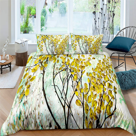 Flowers Bedding Oil Painting Bedclothes Art Duvet Cover Set D578