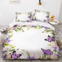 Flowers Bedding Oil Painting Bedclothes Art Duvet Cover Set D578