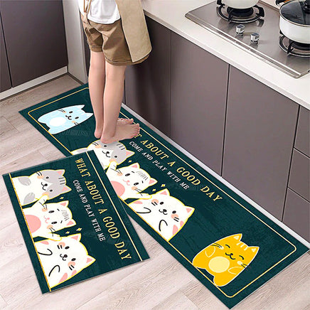 Kitchen Mat Cartoon Carpet Absorbent Non Slip Bathroom Foot Mat Water Proof KM381 1