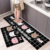 Kitchen Mat Cartoon Carpet Absorbent Non Slip Bathroom Foot Mat Water Proof KM381 7
