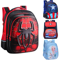 Lusy Store Spiderman Backpack Children Schoolbags Superhero Captain America Backpacks Boy B108 