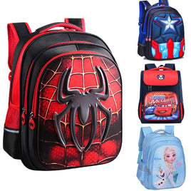 Lusy Store Spiderman Backpack Children Schoolbags Superhero Captain America Backpacks Boy B108 