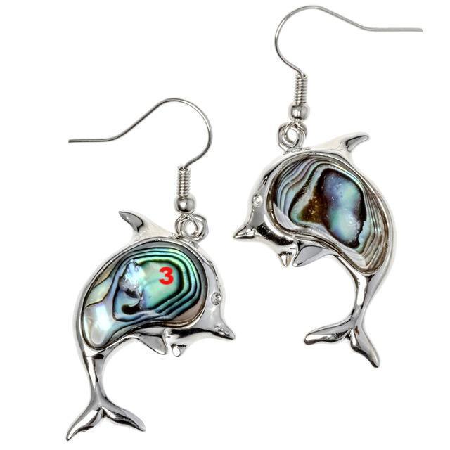 Abalone shell dragonfly butterfly drop dangle earrings jewelry mothers day - Lusy Store
