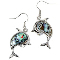 Abalone shell dragonfly butterfly drop dangle earrings jewelry mothers day - Lusy Store