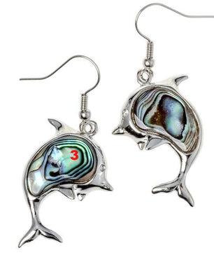 Abalone shell dragonfly butterfly drop dangle earrings jewelry mothers day - Lusy Store