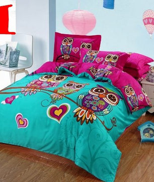 Adult/kids Owl Bedding Set - Lusy Store