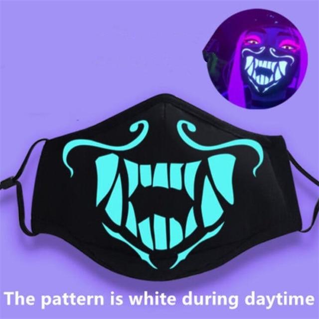 Akali Assassin Cosplay Costumes S8 Night Lights Face Mask Game - Lusy Store