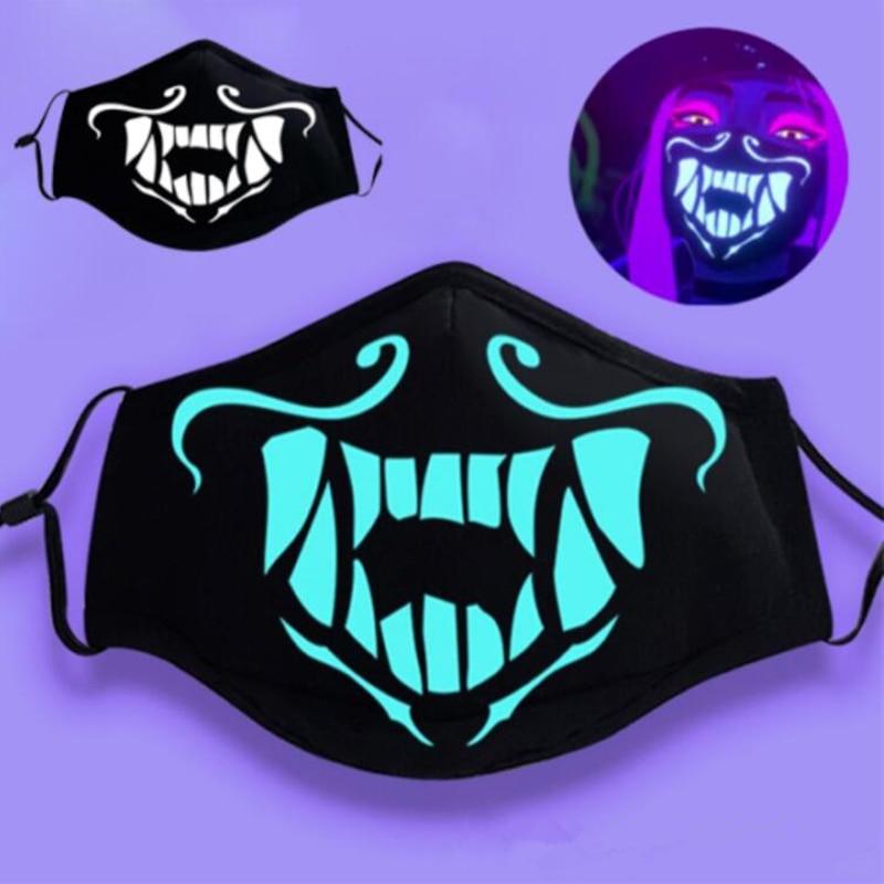 Akali Assassin Cosplay Costumes S8 Night Lights Face Mask Game - Lusy Store
