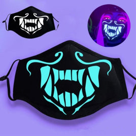Akali Assassin Cosplay Costumes S8 Night Lights Face Mask Game - Lusy Store