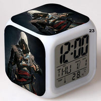 Alarm Clock Glowing Colorful Touch Light Movie Figurine Assassins Creed - Lusy Store