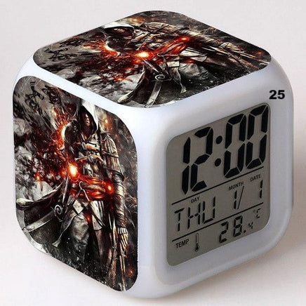 Alarm Clock Glowing Colorful Touch Light Movie Figurine Assassins Creed - Lusy Store