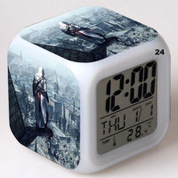 Alarm Clock Glowing Colorful Touch Light Movie Figurine Assassins Creed - Lusy Store