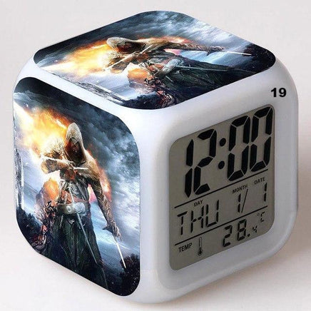 Alarm Clock Glowing Colorful Touch Light Movie Figurine Assassins Creed - Lusy Store