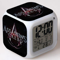 Alarm Clock Glowing Colorful Touch Light Movie Figurine Assassins Creed - Lusy Store