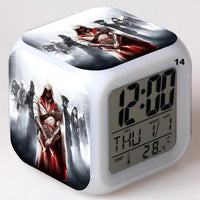 Alarm Clock Glowing Colorful Touch Light Movie Figurine Assassins Creed - Lusy Store