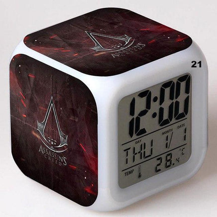 Alarm Clock Glowing Colorful Touch Light Movie Figurine Assassins Creed - Lusy Store