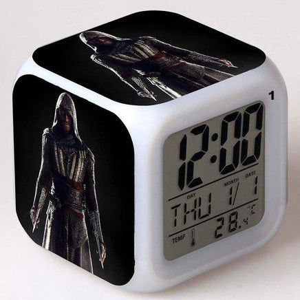 Alarm Clock Glowing Colorful Touch Light Movie Figurine Assassins Creed - Lusy Store