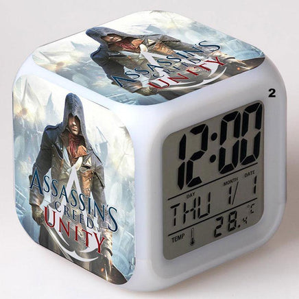 Alarm Clock Glowing Colorful Touch Light Movie Figurine Assassins Creed - Lusy Store