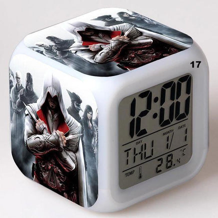 Alarm Clock Glowing Colorful Touch Light Movie Figurine Assassins Creed - Lusy Store