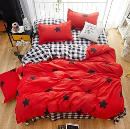 American Style Bedding Sets AB side Duvet Cover Bed Sheet Bed Linens Pink Kids Bedding Sets Twin/Full/Queen/King Size - Lusy Store