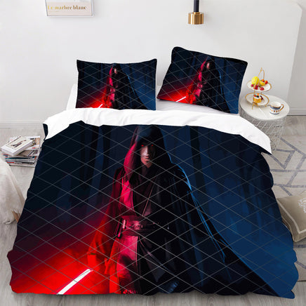 Anakin Skywalker Star Wars Bedding Duvet Covers Comforter Set Quilted Blanket Black Bed Set LS22707 - Lusy Store