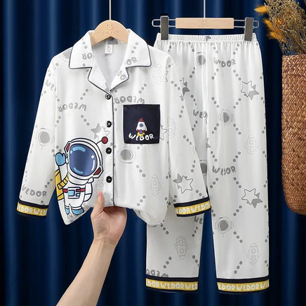 Anime Pajamas Set Long-Sleeved Cartoon Spring and Autumn Boy Sleepwear Suit Student Kids Clothes Gift - Lusy Store LLC