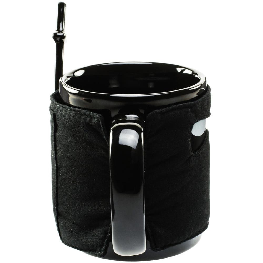 Assassinate Caffeine Cravings Ninja Mug Black Mask Ceramic Mug with Spoon Sword and Shuriken Coaster - Lusy Store