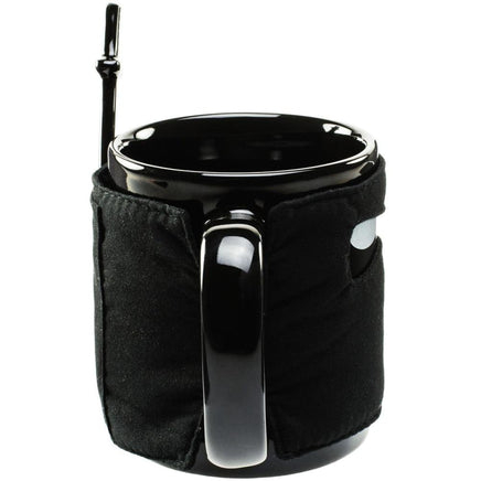 Assassinate Caffeine Cravings Ninja Mug Black Mask Ceramic Mug with Spoon Sword and Shuriken Coaster - Lusy Store
