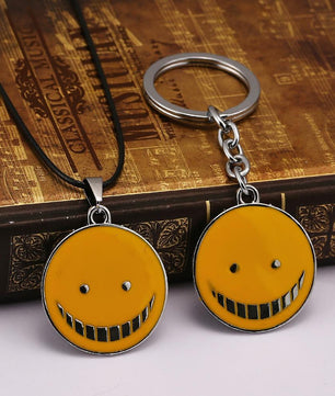 Assassination Classroom Korosensei Keychain Metal Pendant Keyring Key Ring - Lusy Store