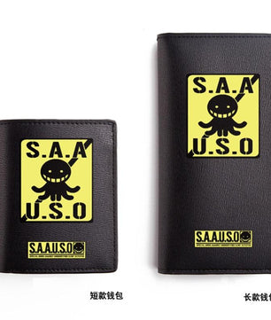 Assassination Classroom S.A.A.U.S.O Short Wallet Pu Leather Long Purse - Lusy Store