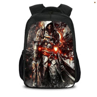 Assassin's Creed Backpack Black Students Bookbag Teenager Multifunction Backpack Mochila Escolar Dot Brown