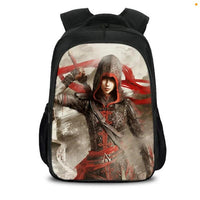 Assassin's Creed Backpack Black Students Bookbag Teenager Multifunction Backpack Mochila Escolar Dot Orange