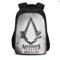 Assassin's Creed Backpack Black Students Bookbag Teenager Multifunction Backpack Mochila Escolar Dot Pink