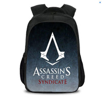 Assassin's Creed Backpack Black Students Bookbag Teenager Multifunction Backpack Mochila Escolar Dot Blue