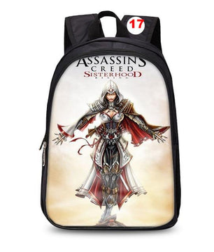 Assassins Creed backpack black students bookbag teenager travel backpack laptop rucksack - Lusy Store