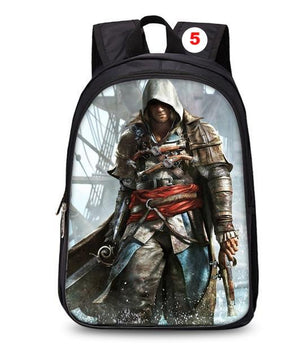 Assassins Creed backpack black students bookbag teenager travel backpack laptop rucksack - Lusy Store