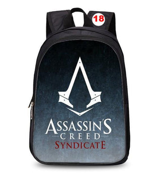 Assassins Creed backpack black students bookbag teenager travel backpack laptop rucksack - Lusy Store