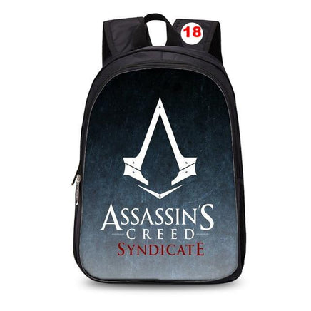 Assassins Creed backpack black students bookbag teenager travel backpack laptop rucksack - Lusy Store