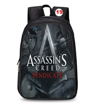 Assassins Creed backpack black students bookbag teenager travel backpack laptop rucksack - Lusy Store
