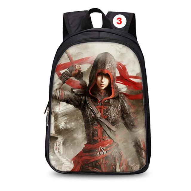 Assassins Creed backpack black students bookbag teenager travel backpack laptop rucksack - Lusy Store