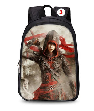 Assassins Creed backpack black students bookbag teenager travel backpack laptop rucksack - Lusy Store