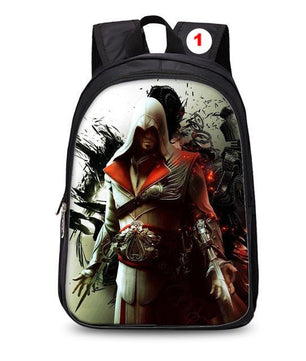 Assassins Creed backpack black students bookbag teenager travel backpack laptop rucksack - Lusy Store