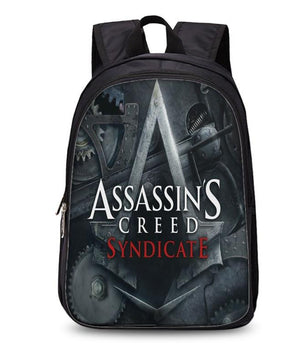 Assassins Creed backpack black students bookbag teenager travel backpack laptop rucksack - Lusy Store