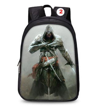 Assassins Creed backpack black students bookbag teenager travel backpack laptop rucksack - Lusy Store