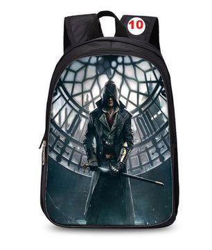 Assassins Creed backpack black students bookbag teenager travel backpack laptop rucksack - Lusy Store