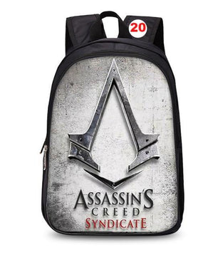 Assassins Creed backpack black students bookbag teenager travel backpack laptop rucksack - Lusy Store