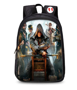 Assassins Creed backpack black students bookbag teenager travel backpack laptop rucksack - Lusy Store